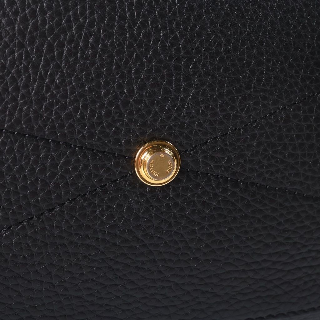 Louis Vuitton Lockit MM Handbag 2-Way Shoulder Leather Black — view 6