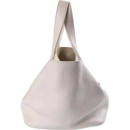 Hermes Picotin Lock MM Handbag Silver Taurillon Clemence White Stamp — view 3