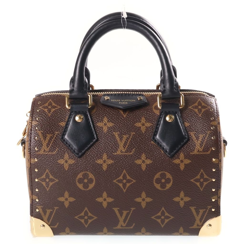 Louis Vuitton Monogram Reverse Speedy Trunk 20 Leather 2-Way Hand Chain