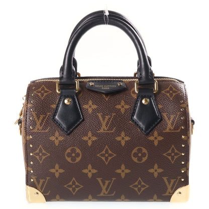 Louis Vuitton Monogram Reverse Speedy Trunk 20 Leather 2-Way Hand Chain