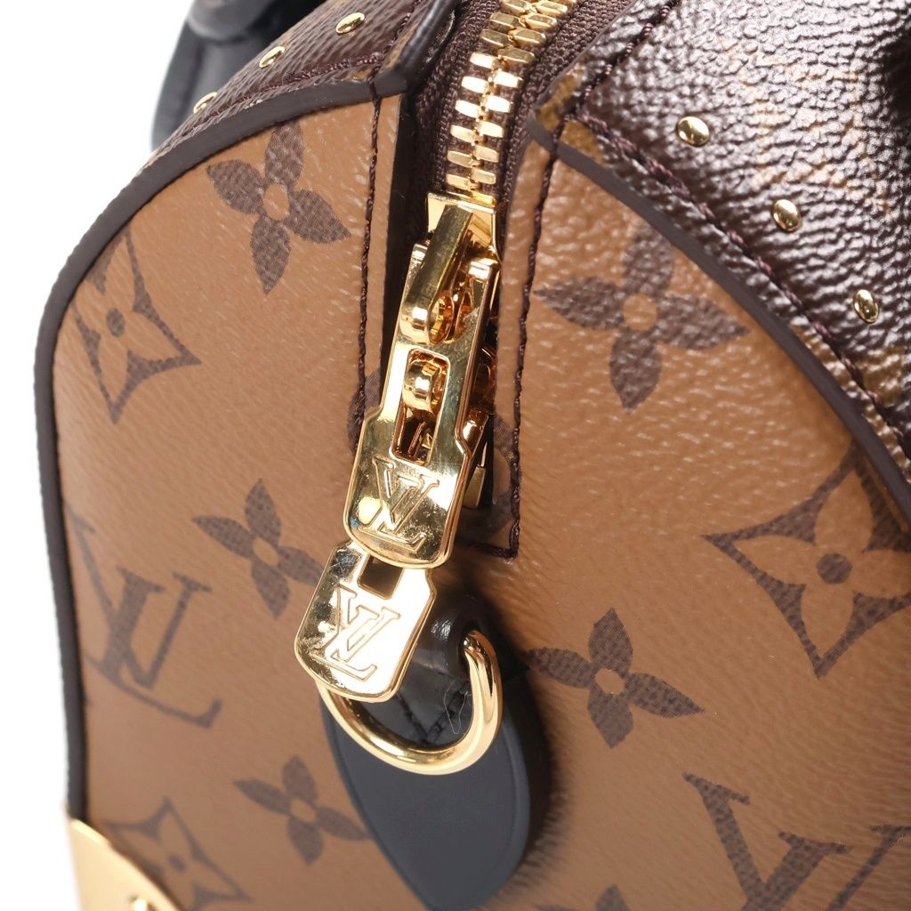 Louis Vuitton Monogram Reverse Speedy Trunk 20 Leather 2-Way Hand Chain — view 7