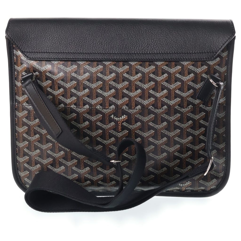 Goyard Crucier Messenger Bag Leather Black Brown — view 2