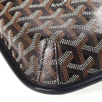 Goyard Crucier Messenger Bag Leather Black Brown — view 5