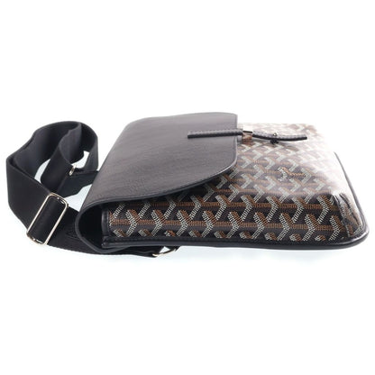 Goyard Crucier Messenger Bag Leather Black Brown — view 3