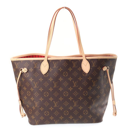 Louis Vuitton Monogram Neverfull MM Tote Bag Brown Leather — view 2
