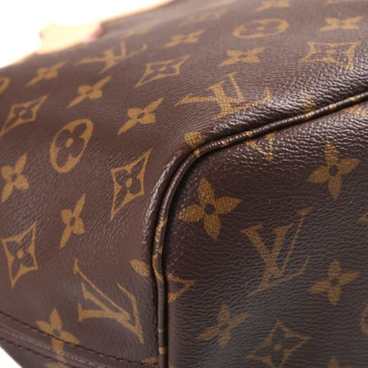 Louis Vuitton Monogram Neverfull MM Tote Bag Brown Leather — view 5