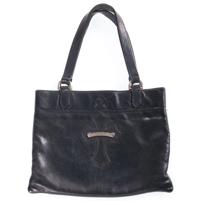 Chrome Hearts 1 Cross Leather Patch Mini Tote Bag Black