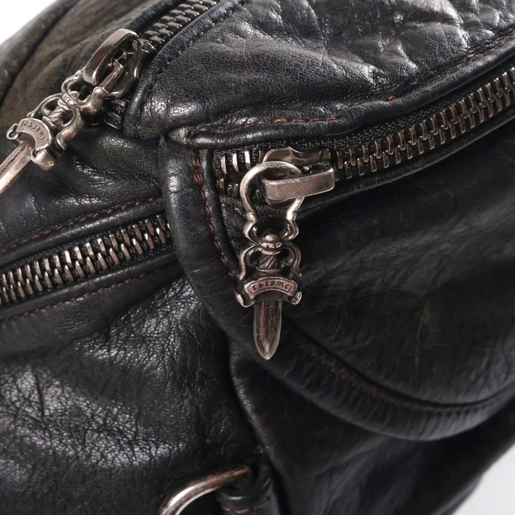 Chrome Hearts 1 Snat Pack Dagger Zip Gunslinger Belt Leather Waist Bag Black — view 7