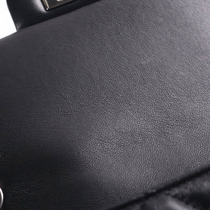Chanel Mini Quilted 20 Lambskin Single Flap Chain Bag Silver Black — view 7