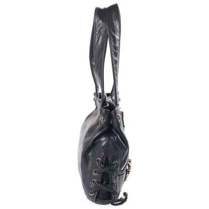 Chrome Hearts JJ Dean Small Leather Rider's Jacket Handbag Black Silver — view 3