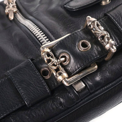 Chrome Hearts JJ Dean Small Leather Rider's Jacket Handbag Black Silver — view 6