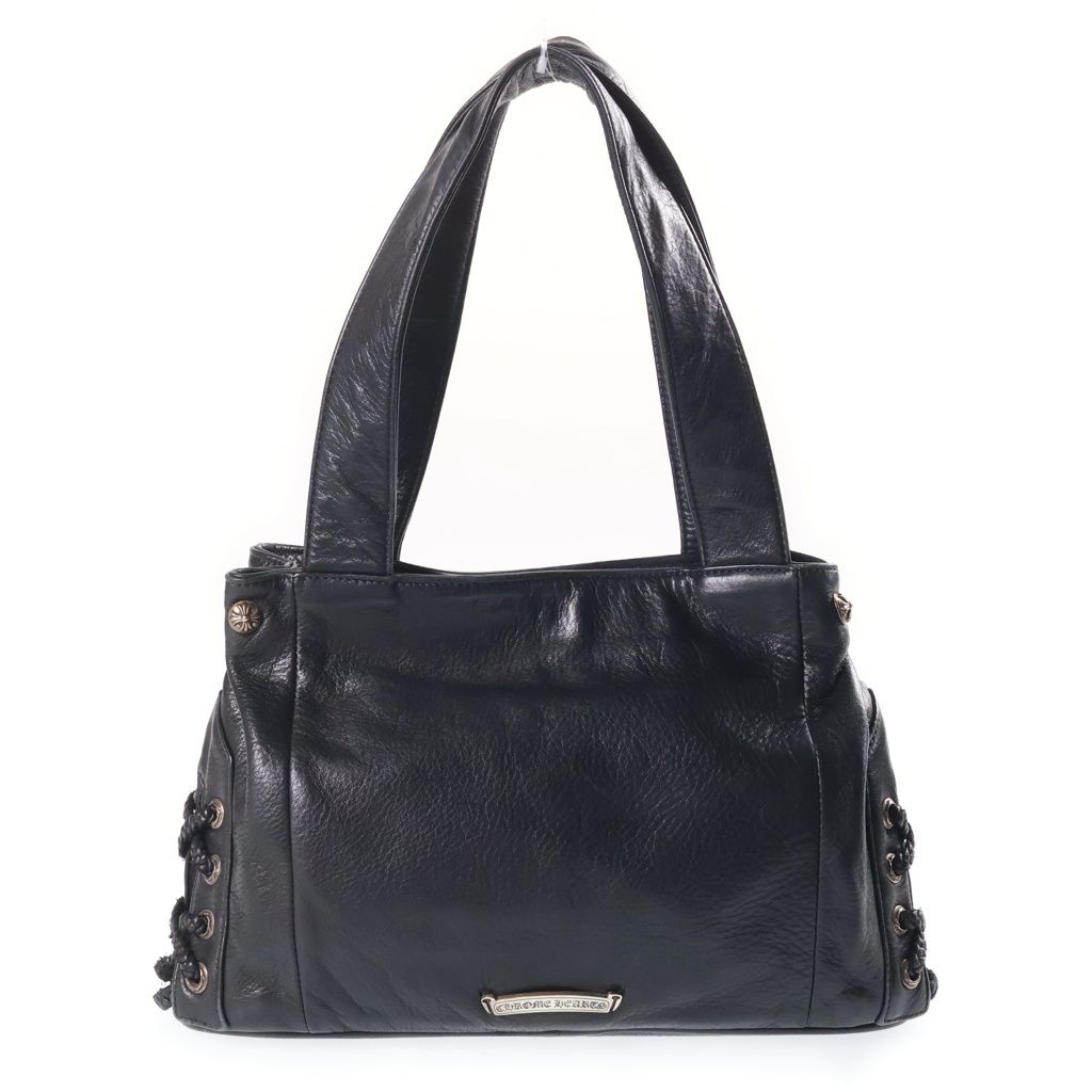 Chrome Hearts JJ Dean Small Leather Rider's Jacket Handbag Black Silver — view 2