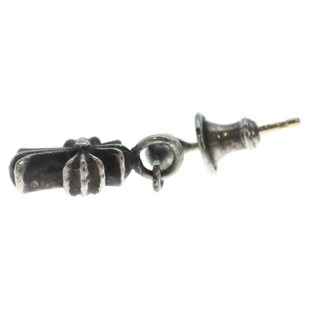 Chrome Hearts Drp Stck CH Stack CH Cross Drop Earrings Silver — view 3