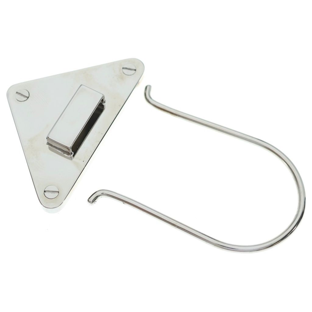 Prada Triangle Logo Key Charm Key Holder Silver Gold — view 5