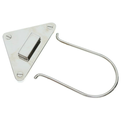 Prada Triangle Logo Key Charm Key Holder Silver Gold — view 5