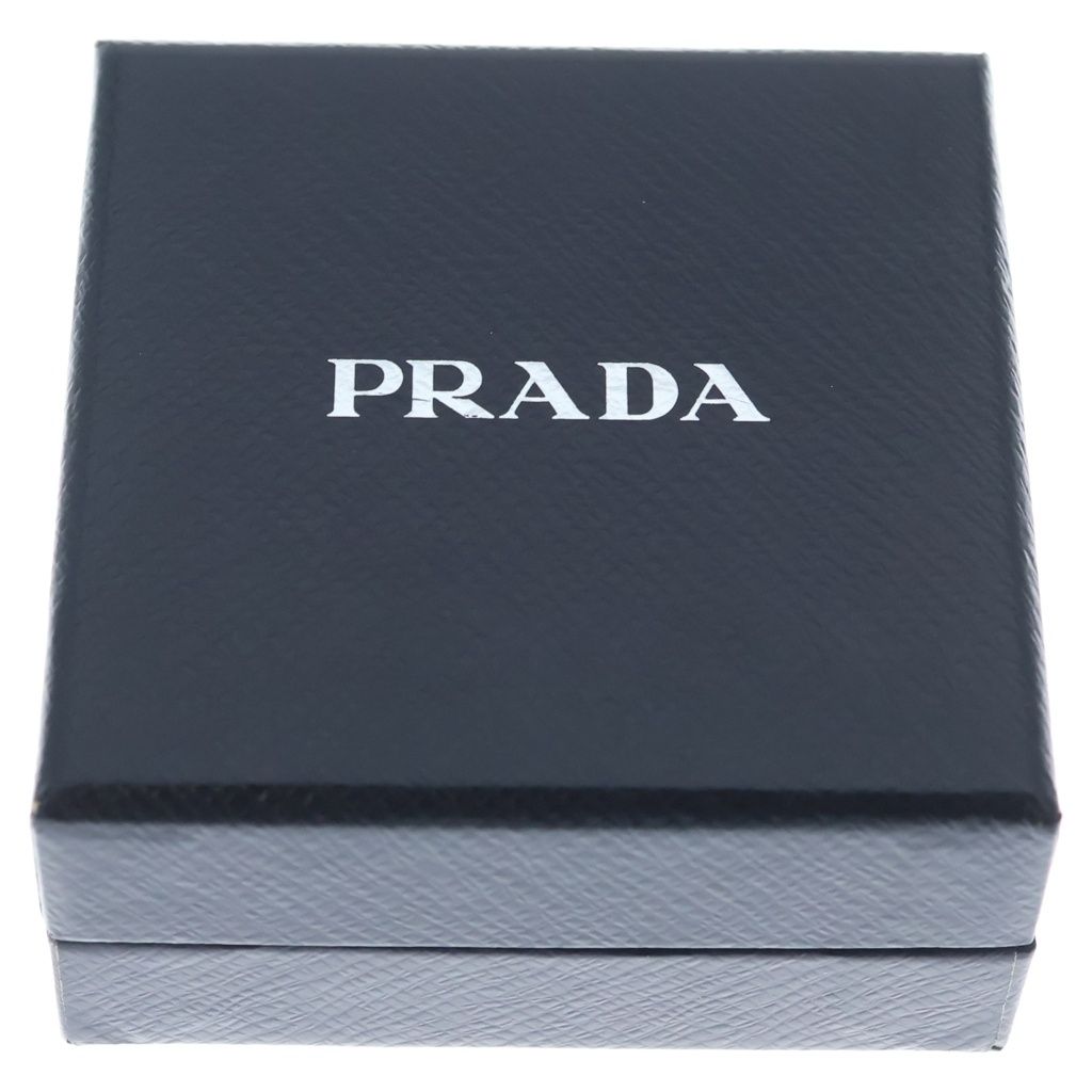 Prada Triangle Logo Key Charm Key Holder Silver Gold — view 6