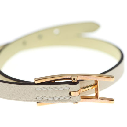 Hermes Bracelet Hapi 3 Leather White Pink Gold — view 5