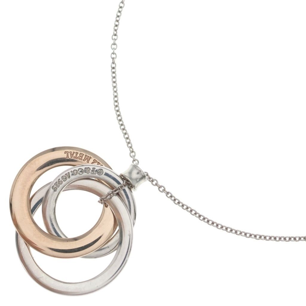 Tiffany & Co Interlocking Circle Pendant Chain Silver