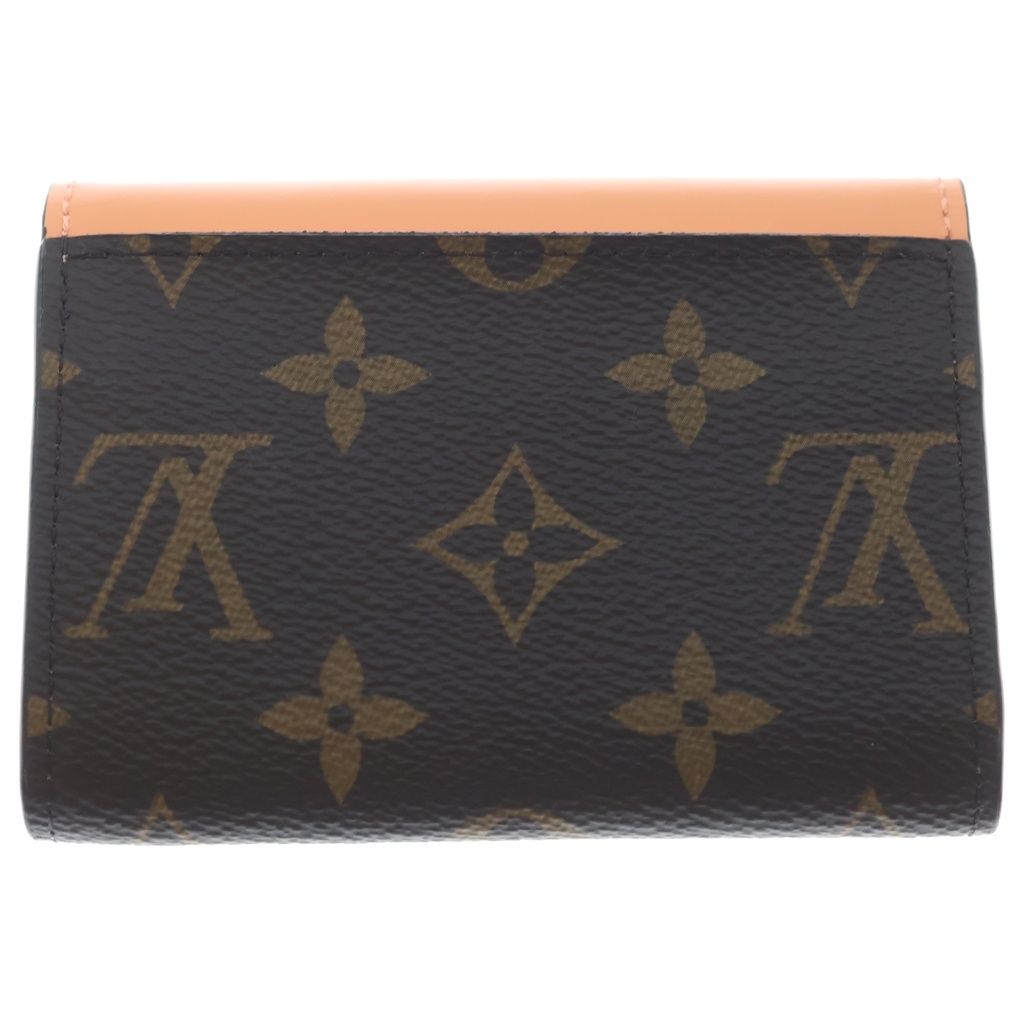 Louis Vuitton Monogram Porte Monnaie Rosalie Compact Wallet Brown Orange Leather — view 2
