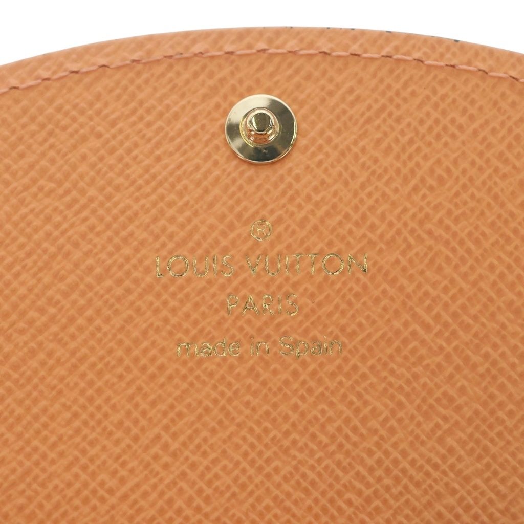 Louis Vuitton Monogram Porte Monnaie Rosalie Compact Wallet Brown Orange Leather — view 5