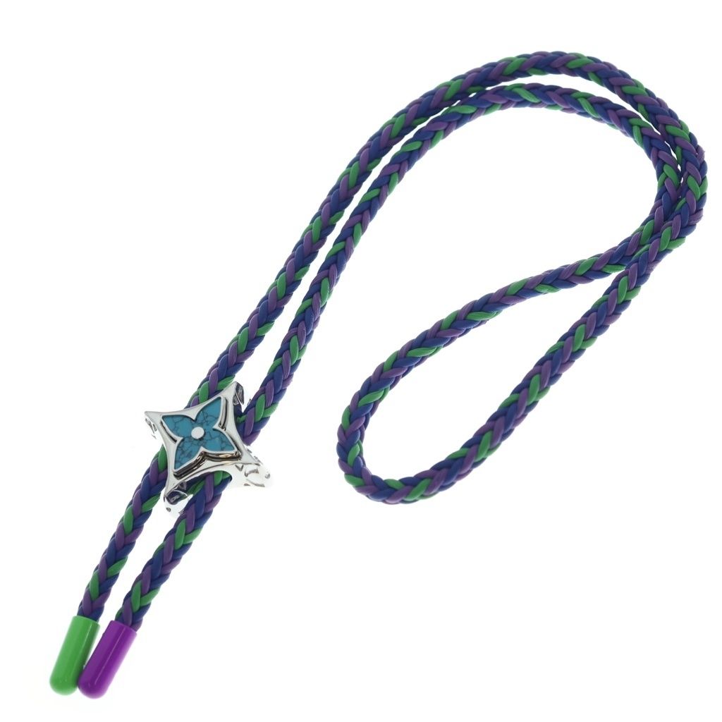 Louis Vuitton Collier Boro Monogram Big Party Necklace Loop Tie Neck Strap — view 2