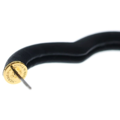 Hermes Eau Coeur du Faubourg Earrings Black Gold Swift — view 5