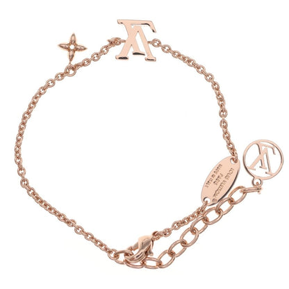 Louis Vuitton LV Iconic Logo Rhinestone Bracelet Pink Gold — view 2