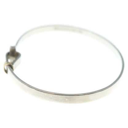 Tiffany & Co Hook and Eye Bangle 750 Yellow Gold Bracelet Silver — view 4