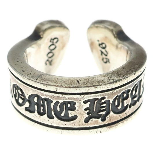 Chrome Hearts LG Scroll Label Large Ring Silver