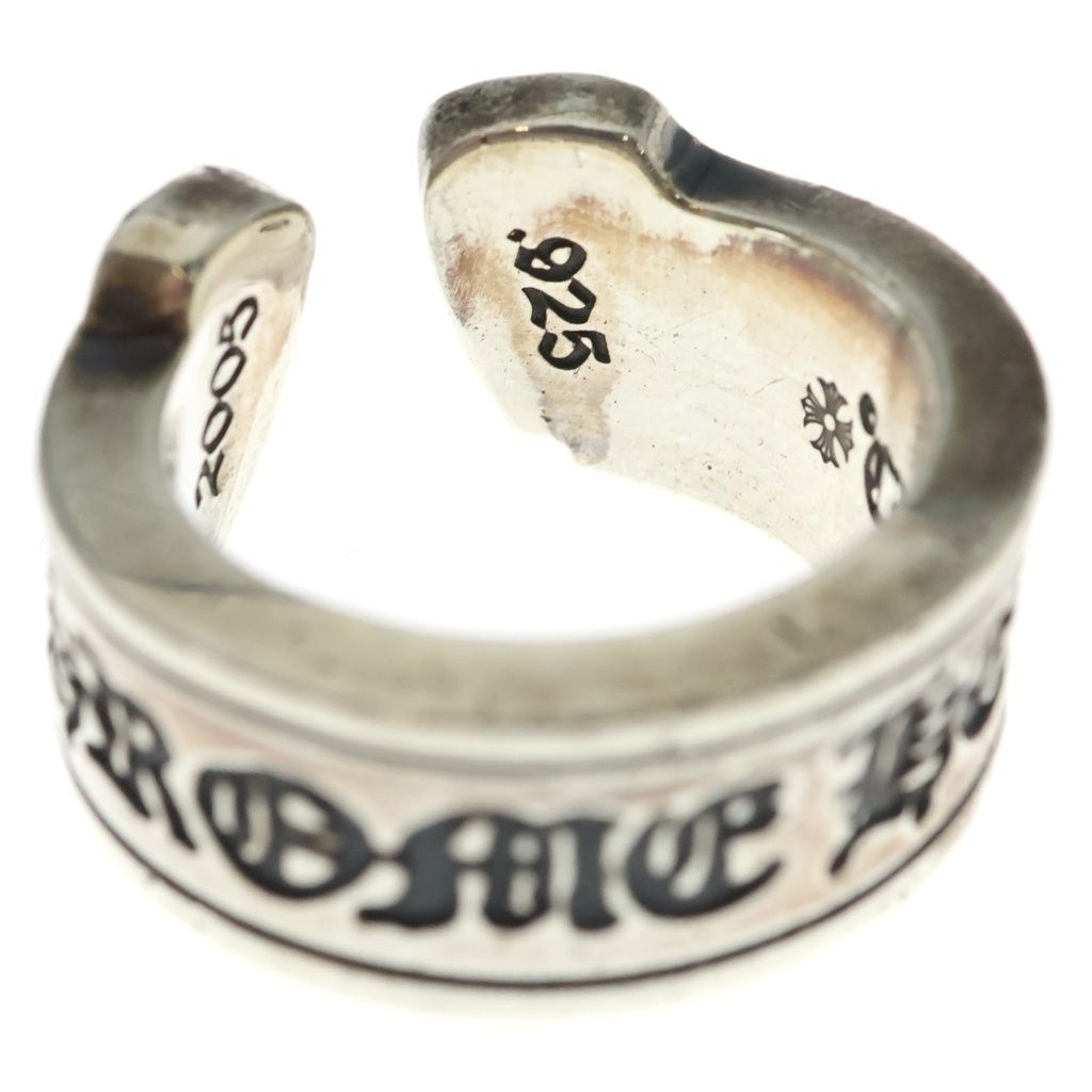 Chrome Hearts LG Scroll Label Large Ring Silver — view 5