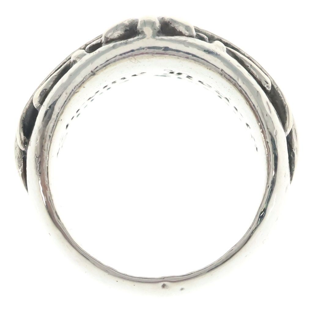 Chrome Hearts Flrl Floral Cross Accent Sapphire Ring Silver — view 6