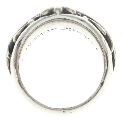 Chrome Hearts Flrl Floral Cross Accent Sapphire Ring Silver — view 6