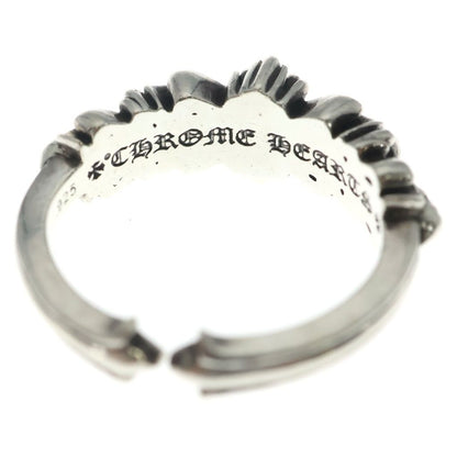 Chrome Hearts Baby P D Classic Double Floral Cross Pave Diamond Ring Silver — view 4