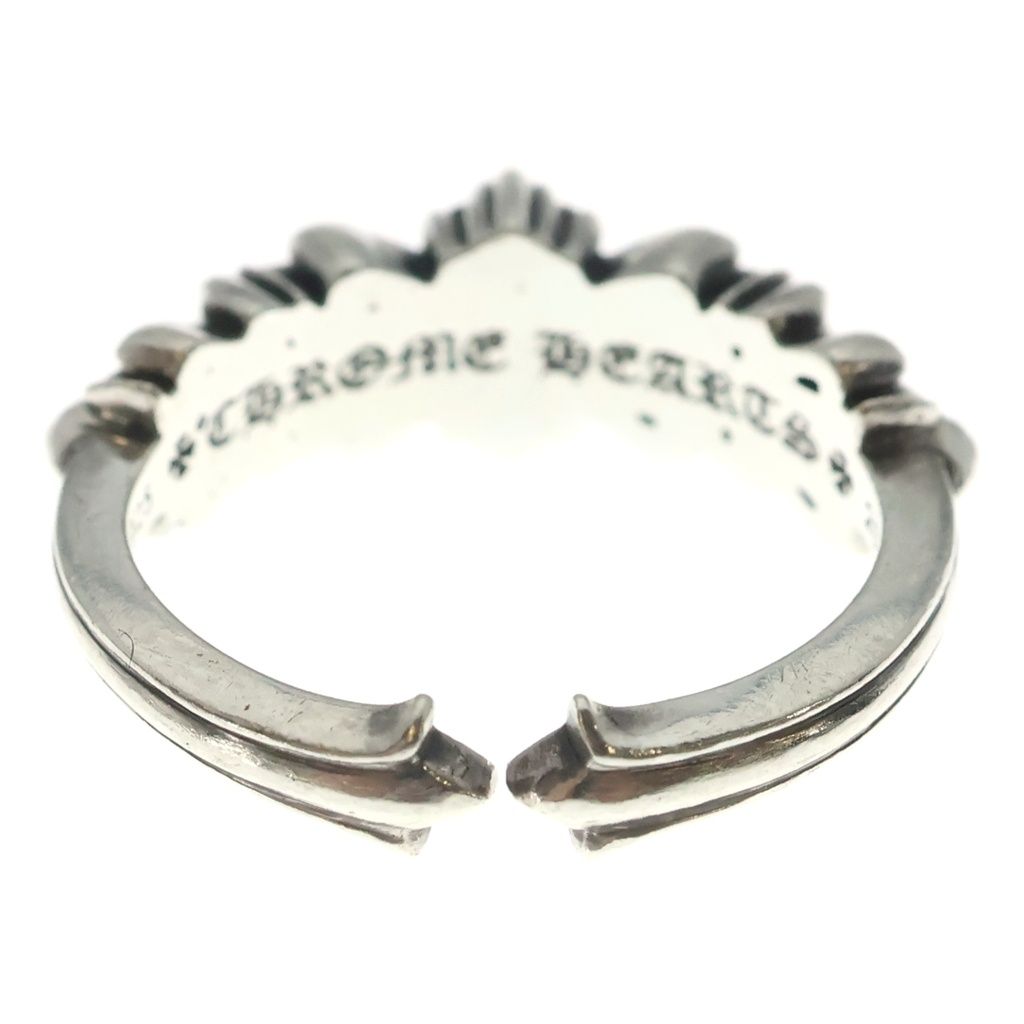 Chrome Hearts Baby P D Classic Double Floral Cross Pave Diamond Ring Silver — view 2
