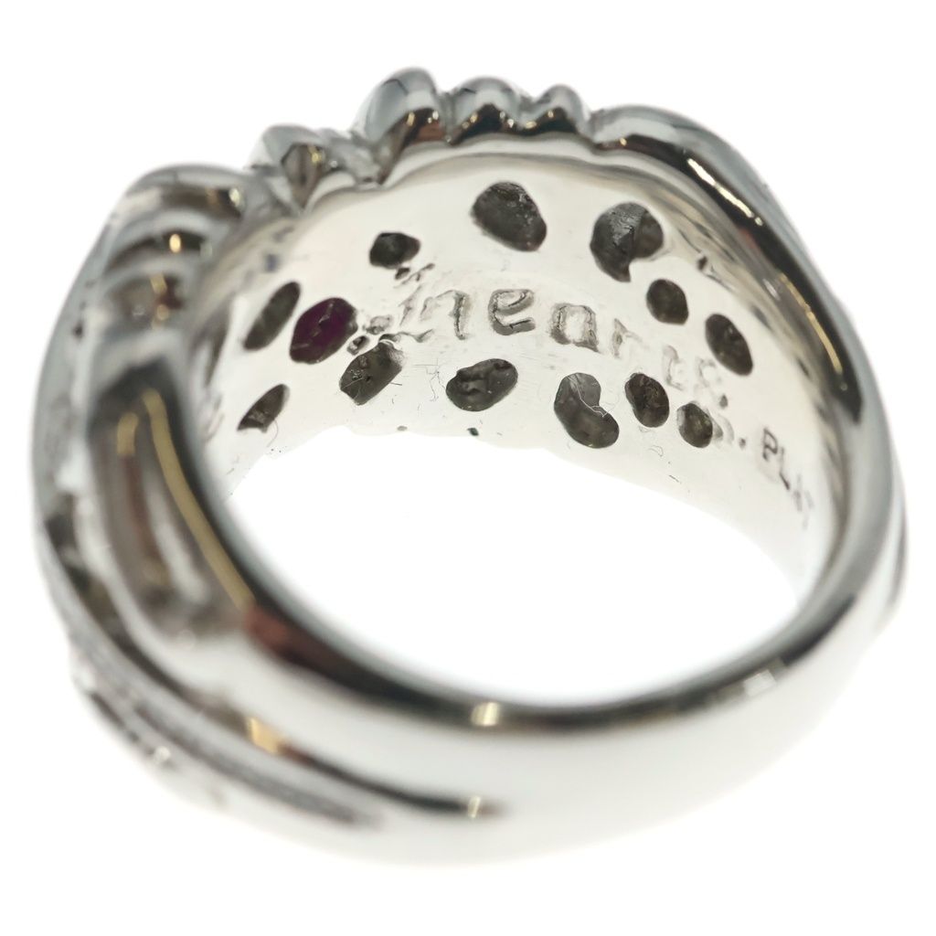 Chrome Heartsrb K&t P Dia KT Ring Aftermarket Ruby Pave Diamond Platinum — view 5