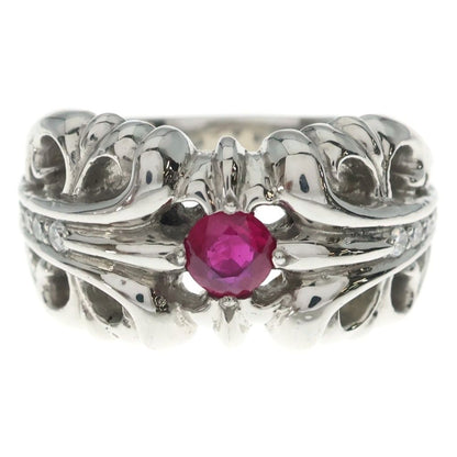 Chrome Heartsrb K&t P Dia KT Ring Aftermarket Ruby Pave Diamond Platinum