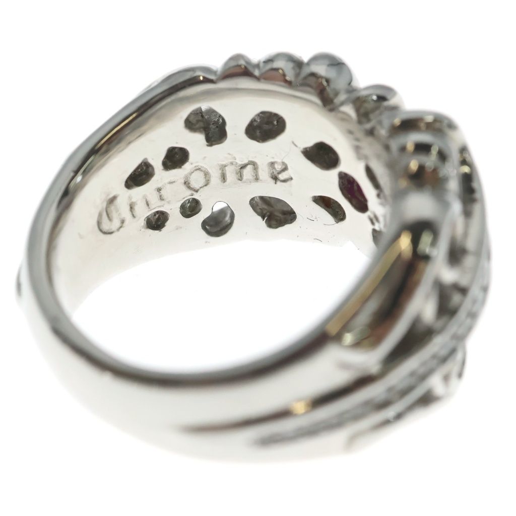 Chrome Heartsrb K&t P Dia KT Ring Aftermarket Ruby Pave Diamond Platinum — view 4