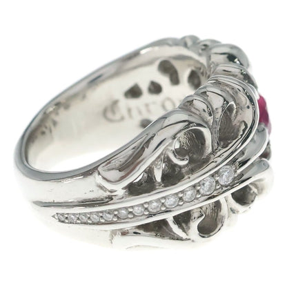 Chrome Heartsrb K&t P Dia KT Ring Aftermarket Ruby Pave Diamond Platinum — view 3