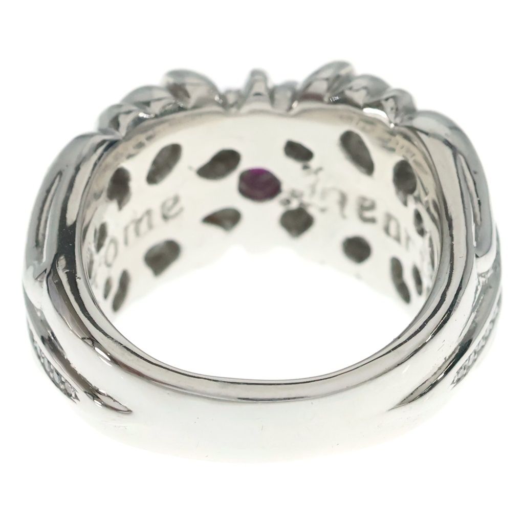 Chrome Heartsrb K&t P Dia KT Ring Aftermarket Ruby Pave Diamond Platinum — view 2