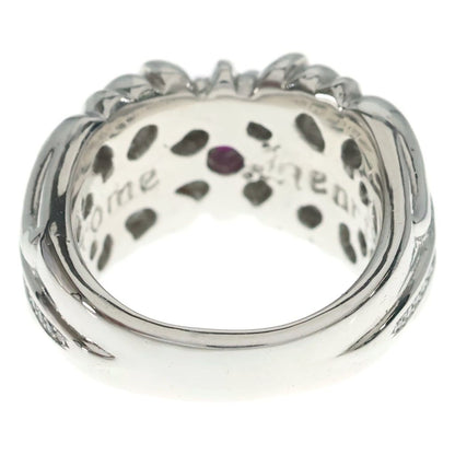Chrome Heartsrb K&t P Dia KT Ring Aftermarket Ruby Pave Diamond Platinum — view 2