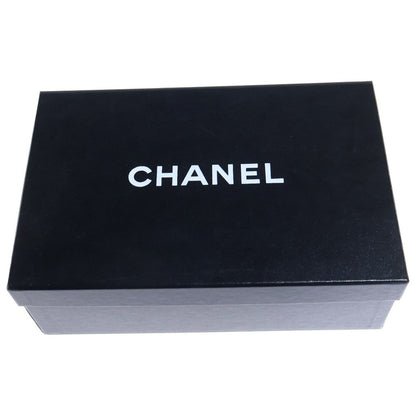Chanel CC Logo Leather Opera Flat Shoes Black — view 7