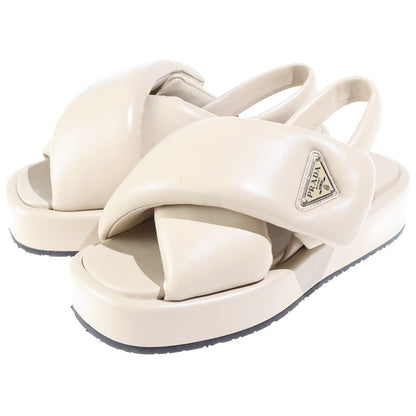 Prada Sandals Leather Beige