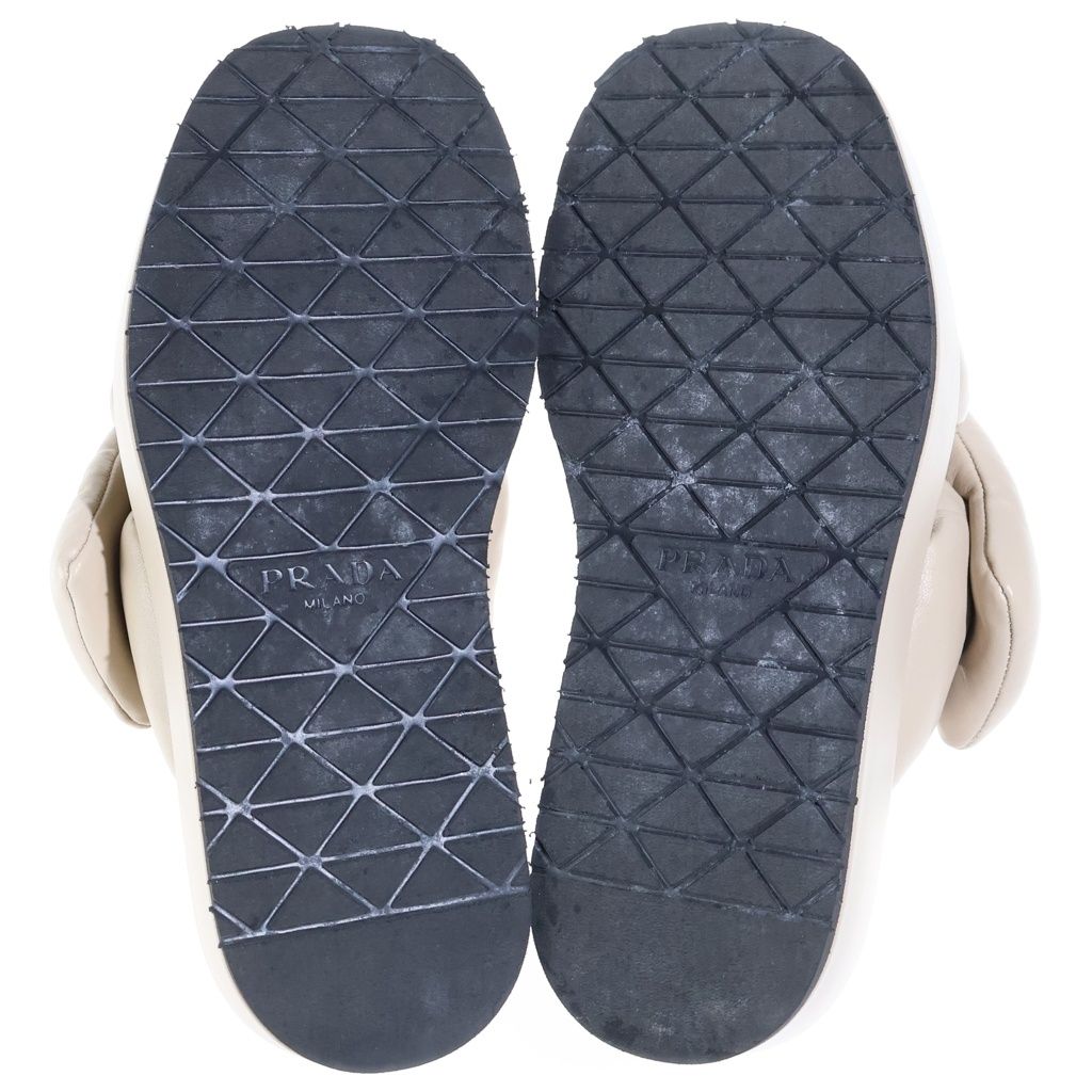 Prada Sandals Leather Beige — view 5