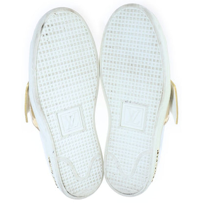 Louis Vuitton Front Row Line Logo Velcro Sneakers White Gold White — view 5