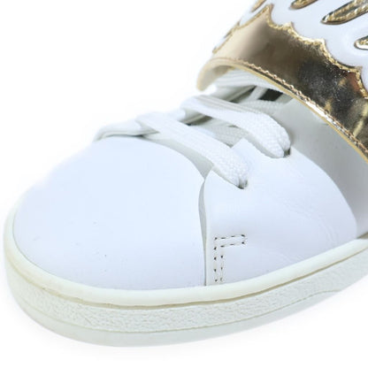 Louis Vuitton Front Row Line Logo Velcro Sneakers White Gold White — view 6