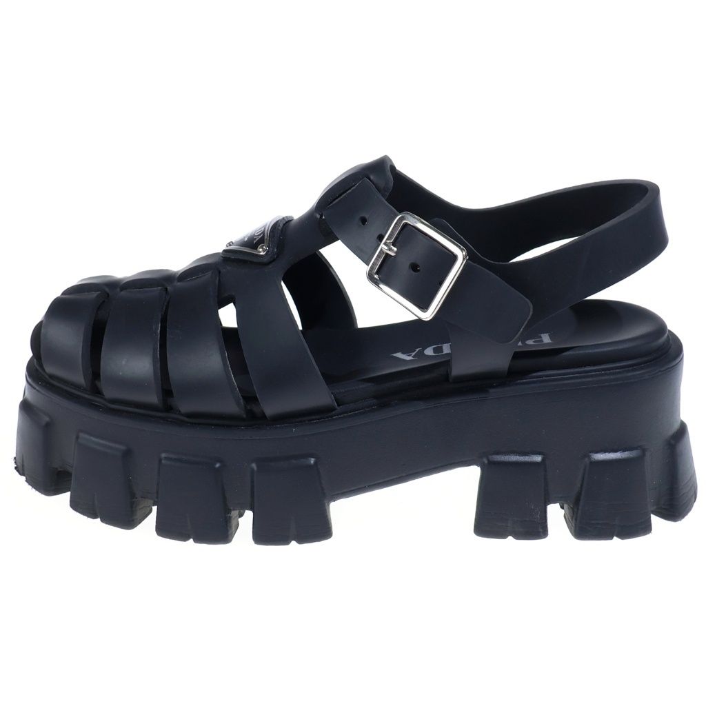 Prada Monolith Sandals Black — view 2