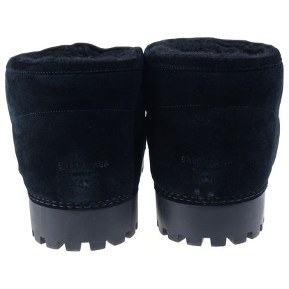 Balenciaga Alaska Fur Suede Short Boots Booties Black — view 3
