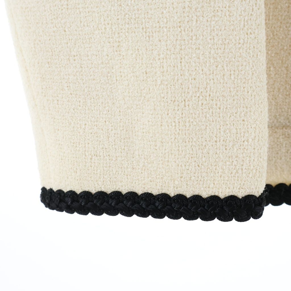 Gucci Embroidered Wool Jacket Ivory Black — view 6
