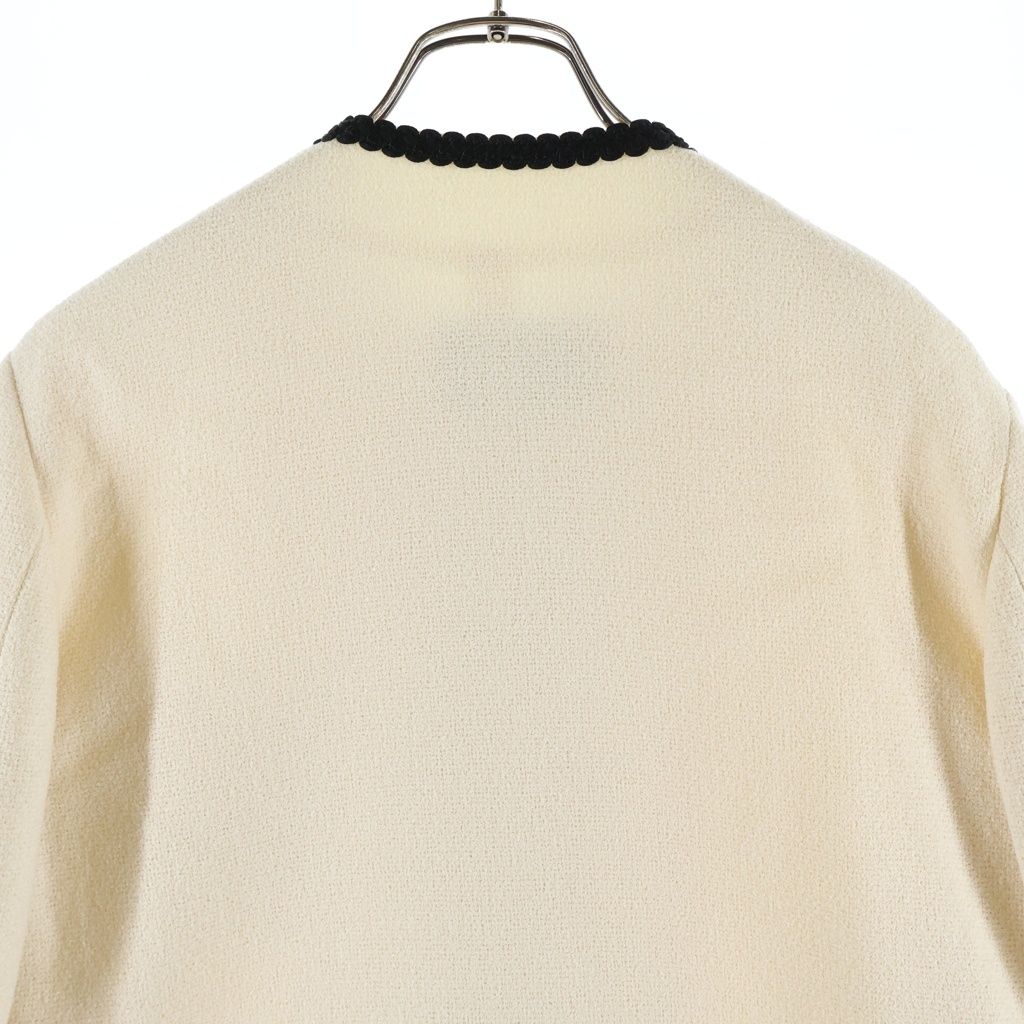 Gucci Embroidered Wool Jacket Ivory Black — view 4