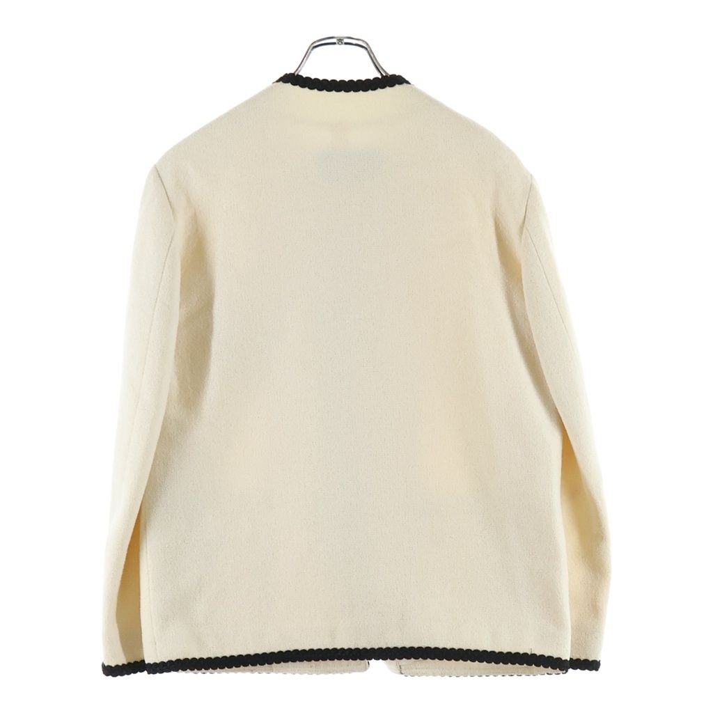 Gucci Embroidered Wool Jacket Ivory Black — view 2